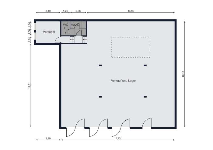 Objekt: Zentrale Gewerbefläche – direkt am Bahnhof