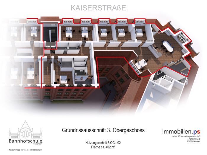 Objekt: Hochwertige Bürofläche 402m² in zentraler Lage, Erstbezug, provisionsfrei