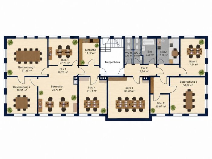 Objekt: Moderne Büro oder Praxisräume zentrumsnah mit Parkplätzen bis 424 m²