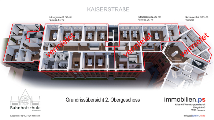 Immobilie: Hochwertige Büroflächen in zentraler Lage provisionsfrei - ehemalige Bahnhofschule